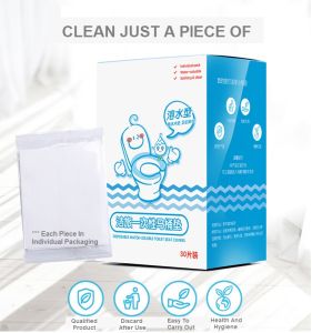 30Pcs/Pack High Quality of Disposable Toilet Seat Cover Mat Waterproof Toilet Paper Pad For Travel/Camping Bathroom Accessories Berkualiti tinggi tempat duduk tandas tempat duduk tandas yang boleh guna pad kalis air tandas kalis air untuk perjalanan