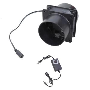 80 mét Fan 12V 55cfm Ống nội tuyến Blower ổ bi kép thiết kế cho nhà kính nhà cho thú cưng và hàn fume khai thác