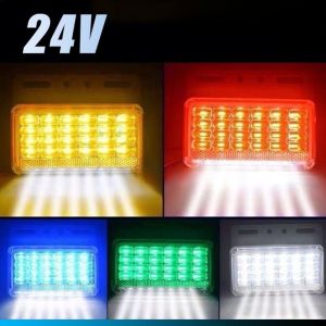 24V LED Side Marker Clearance Warning Lamp for Truck Bus Trailer Universal Fit Waterproof