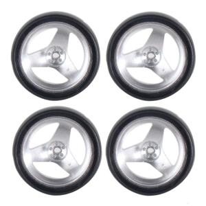 4PCS Precise Drift Tires With Metal Wheel Rims for 1/18 Remote Control Car Model Upgrading Modification Kits