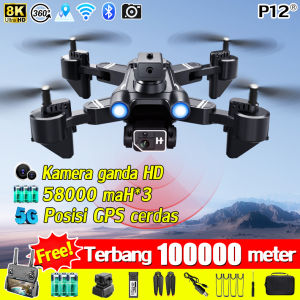 Model terbaru 2025 Drone S19 kamera udara Drone jarak Tiga tembakan Kamera definisi tinggi 8K 8juta piksel/pemosisian sinyal super 5G/rotasi omni-directional 360 °Menghindari rintangan (Quadcopter Drone Drone Kamera jarak jauh Drone jarak Kamera HD Drone)