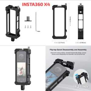 Metal Frame Protector Brecket camera Insta360 One X4 - Puluz PU941B Insta 360 Buzzel for X4