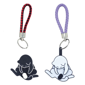 Creative Pull Play Egg Cats Keychain Pendant for Bags or Keys Handmade Novelty Key Holder Fun and Stylish Bag Charm