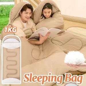 Sleeping Bag With Hood Portable Comfortable Water-Resistant For Outdoor Camping Hiking