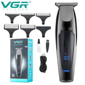 VGR V070 Hair Clipper Professional Barber Oil Head Carving Personal Care LCD Digital Display Electric Clippers Trimmer Men