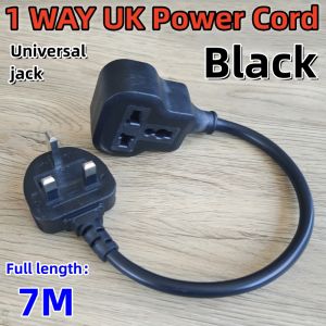 Singapore White Black 1 Way Gang 13A UK Plug Extension Socket 0.3m 1.5meter 3m 5m 7m 10m Cable Power Cord Universal UK 3 Pin One 1 Gang Plug Extension Cord Strips High-power Adapter Multiplug Socket Single Short Extension Long Cord Travel Wall Wire排插座插线板