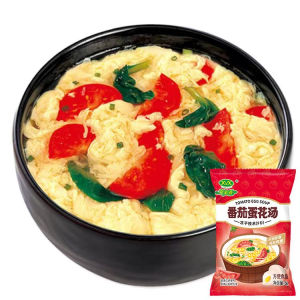 蛋花汤芙蓉汤鲜蔬汤速食汤菠菜番茄汤冲泡即食免煮 Egg flower soup brewed instant fresh vegetables freeze-dried instant
