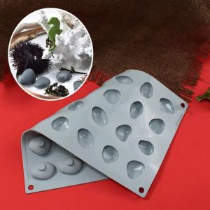 LUMINOU Flexible Cobblestone Silicone Mold Heat Resistant Cobblestone Pattern Chocolate Mold Creative 28Pcs Baking Mold Dessert Decorating