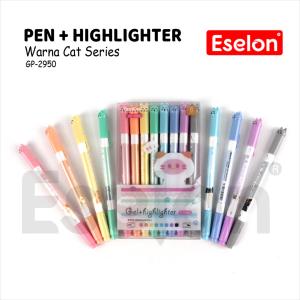 Ballpoint Gel 8 Warna Fancy + Highlighter /Ballpoint Gel Warna 0.5mm GP-2950 Cat