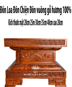 Đôn vuông -đôn gỗ hương-kỷ chiện-chân loa gỗ kỷ vuông mặt 2025303540