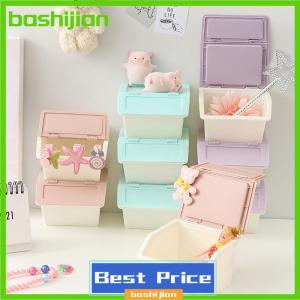 bashijian Máy Tính Để Bàn Hộp Lưu Trữ Có Thể được Làm Sạch Trong 3 Màu Sắc Stackable Gấp Máy Tính Để Bàn Lưu Trữ Đơn Giản Và Dễ Dàng Lưu Trữ lặt vặt Ngăn Kéo