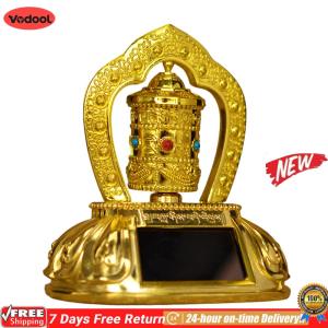 [Vodool Flagship Store]Tibetan Buddhist Prayer Wheel Revolving/Rotating Table Top Buddhist Ornaments for Car Dashboard