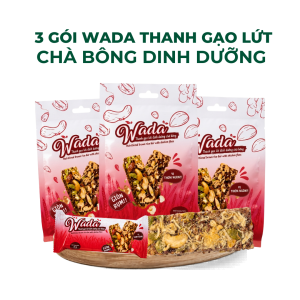 Combo 3 gói bánh gạo lứt hạt dinh dưỡng mix ăn vặt WADA 3 gói x 150g