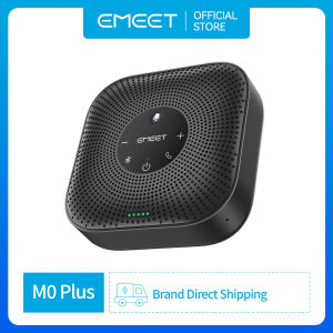EMEET Conference Speaker Bluetooth Speakerphone Wireless Conference Speaker M0 Plus 360° Voice Pickup with 4 AI Mics for 8 People