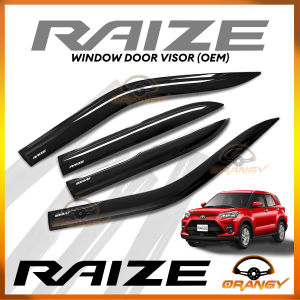 Toyota Raize 2022 to 2026 INJECTION / OEM Type Window Door Rain Visor Black Thailand Quality ( Car Accessories )