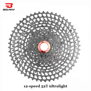 Bolany Basikal Gunung 10/11/12 Kaset Kelajuan Mtb 50/52T Freewheel Pertandingan-Tahap Ultralight/Hitam flywheel