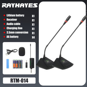 RAYHAYES Professional Wireless Microphone with Adjustable Gooseneck for Metting Conference Presenters