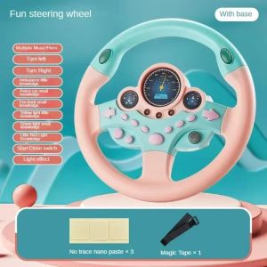 SAVVYSHELF 360° Rotation Steering Wheel Toys Educational with Sound and Light Car Steering Toys High Quality Multifunctional Kids Stering Simulator Simulated Driving Experience