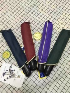 Fu billion  Simple solid color umbrella folding dual-use rain three fold manual sun umbrella sunscreen umbrella sunshade students men and women