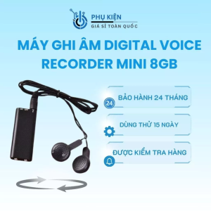 Máy ghi âm Digital Voice Recorder Mini 8gb thu âm rõ nét pin lâu dễ sử dụng hằng ngày