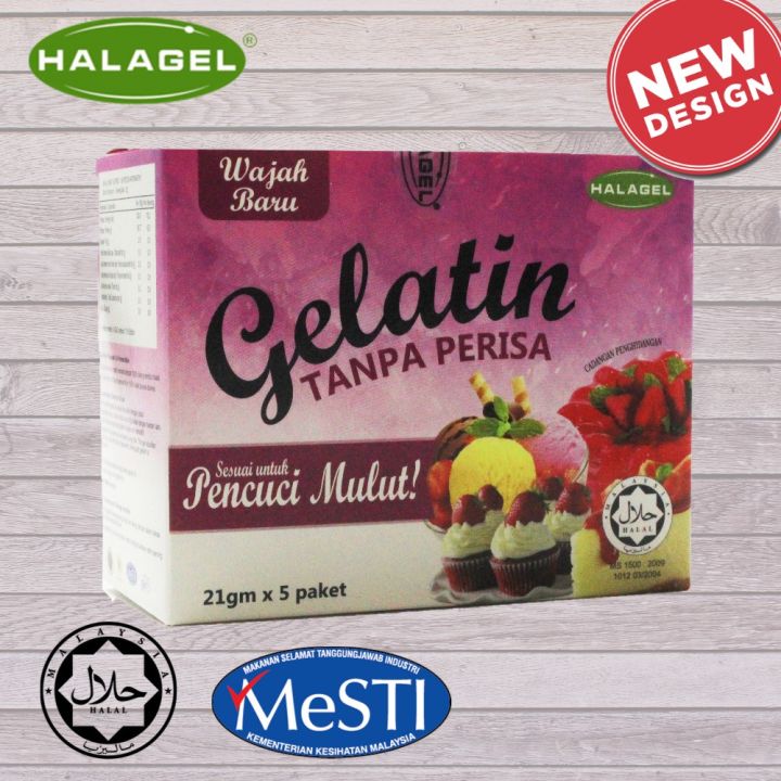 (HALAL) SERBUK GELATIN HALAGEL (1 carton x 24 boxes) Lazada