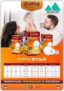 MAMAKU Lampu bohlam led DC aki 12v ecoking star