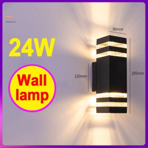 [Free shipping]E27 Up Down Single Dual-Head LED Wall Light Home Outdoor Decor Waterproof Modern Nordic Style Aluminum Wall Lamp for Yard Porch Corridor Balcony Lights