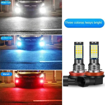 Buah H11 H8 Lampu Kabut 100 W 20SMD Mobil LED Kabut Bohlam Lampu Depan Lampu Putih Kuning
