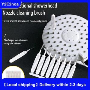 【Local shipping】 10Pcs Set Shower Head Cleaning Brush White Small Brush Anti-Clogging Nylon Pore Gap Clean Brush For Phone Hole Kitchen Bathroom