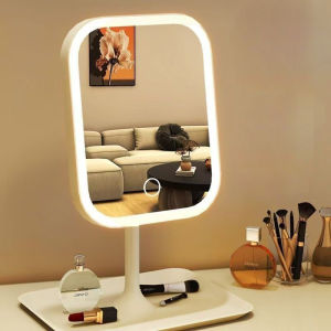 【1-3 Days Delivery】LED Cosmetic Mirror three-color light Vanity Mirror Refill Light Adjustable Mirror USB Charge Table Makeup Mirror