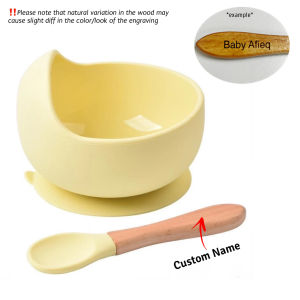 Baby Suction Bowl Silicone Anti Slip No BPA Food Grade Baby Bowl Feeding Set Bekas Makanan Baby Mangkuk Makanan Baby 宝宝硅胶碗