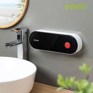Ecoco Soap Dish Holder Organizer Wall Mounted Drained Soap Rack  Waterproof Soap Container with Lid for Bathroom