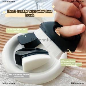 [COD] Millennium Professionals Nails Art Dust Brush Triangular With Cover Finger Buckle Brush Dust Cleaning Make Up Brush Manicure Tools