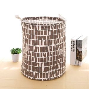 Keranjang Laundry Lipat Canvas Tempat Penyimpanan Baju Cucian Pakaian Laundry Basket Bag