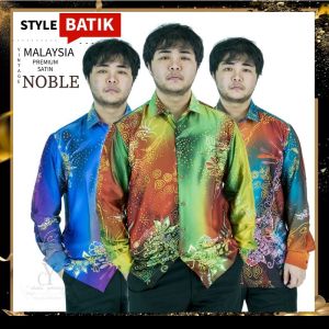 CY CY1009 KEMEJA BATIK LELAKI MALAYSIA VINTAGE SATIN / BATIK SHIRT / FORMAL WEAR / WRINKLE FREE / LONG SLEEVE / LENGAN PANJANG