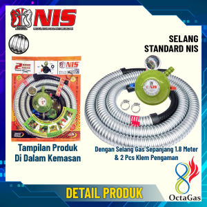 Nis Paket Selang Gas + Regulator Gas 2 Pengunci (N2 0707S)