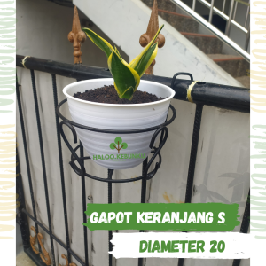 HK Gantungan Pot Model Keranjang bulat diameter 20