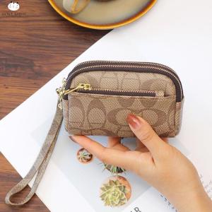 Sophisticated Coin Purse - 3 Zip Multi-Functional Anti-theft Wallet Prints with RFID Flap and Tropicana Protective Coating (Holds 20 Coins + 6 Cards)