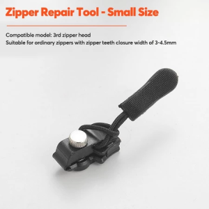 Zipper Repair Kit - 3 Different Size Removable Zipper Head Metal Sewing Tools Replacement Bad Buckle Instant Zipper Puller for Garments and Luggage