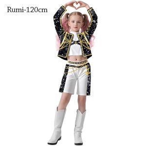 SJJL Rumi Cosplay Kpop Demon Hunters Costume Kpop Group Idol Mira Cosplay Demon Hunter Cosplay Role Play Outfits Girls