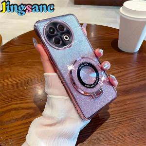 Jingsanc vỏ điện thoại mạ mềm cho TECNO Spark 30 Pro/TECNO Spark 30 Pro phiên bản giới hạn với khung xoay long lanh Vỏ chống sốc rõ ràng Ốp lưng A49-4