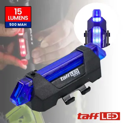 TaffLED Defensor Lampu Sepeda 5 LED Taillight Rechargeable