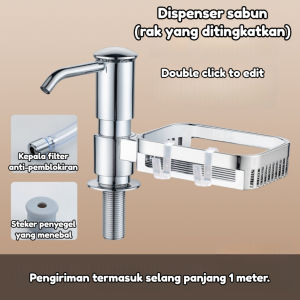 Selang Tempat Sabun/Tempat Sabun Cair/Tanam Dishwashing Liquid/Perak Hitam/Direct Soap Bottle/Kitchen Sink