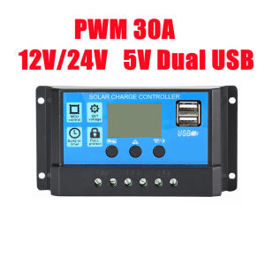 🔥9.9 MEGA SALE🔥 30A PWM Solar Charge Controller with Advanced Features Solar energy controller 12v24v fully automatic universal solar panel controller for household street lamps and photovoltaic panels charging