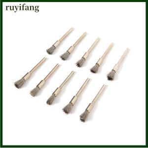 ruyifang 10pcs Wire Brushes Metal Rust Removing Steel Wire Wheels Polishing Brushes