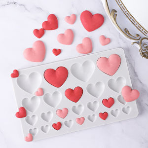 Ginca 25 Cavity Love Silicone Molds DIY Heart Shaped Cake Mold Pastry Fondant Chocolate Cake Decor Tools Baking Supplies Resin Mould