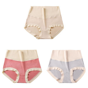 INTIMA 3 unit Plus Size Panties wanita Soft Modal Briefs tinggi-pinggang Tummy kawalan seluar dalam seluar dalam seluar dalam seluar dalam Mulberry sutera antibakteria kelangkang