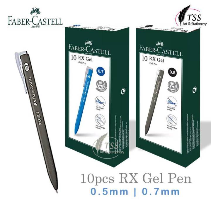 FaberCastell RX Gel Pen 0.5 / 0.7mm (10pcs/1box) Gel Ink Pen 1