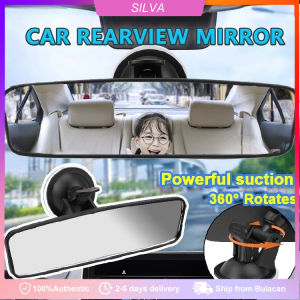 Universal Adjustable Suction Cup Interior Rear View Mirror: Wide-angle & 360° Rotating
