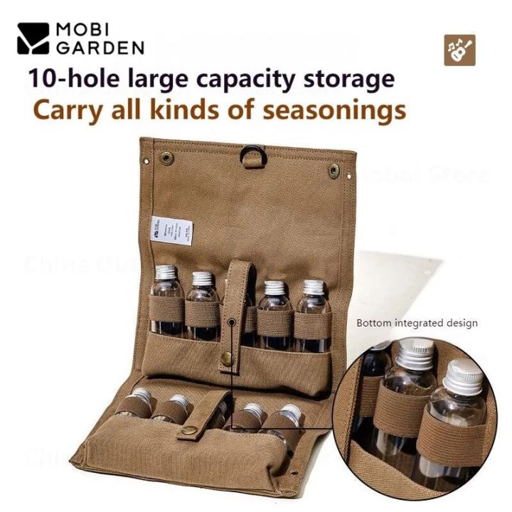 Mobi%20Garden%20Condiments%20Bottle%20Canvas%20Storage%20Bag%20Set%20Seasoning%20Portable%20Ultralight%20Outdoor%20Camping%20Picnic%20Kitchen%20Utensil%20Sauce%2010pcs%20Mini%20Canister%20Container%20Hanging%20Convenient%20Mobigarden%20-%20Image%204